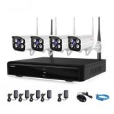 Kit Gravador de Vídeo CCTV NVR 2MP Wi-fi + 4 Câmeras IP LS-Wifi 4CH 2MP