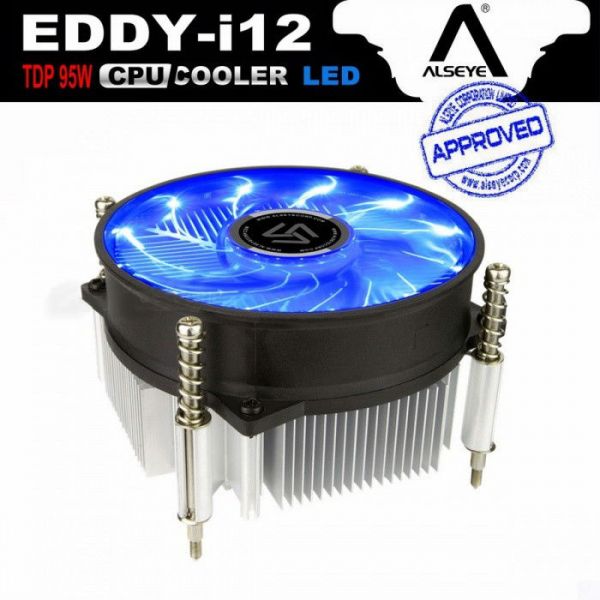 Cooler LED 90mm 0,23A 2200RPM com Dissipador de CPU ALSEYE