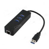 Adaptador Hub 3 Portas USB 3.0 Ethernet 1000M Gigabit YS-LAN32
