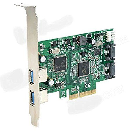 Placa Adaptador 2 Portas USB 3.0 + SATA PCI-E