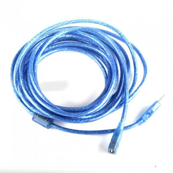 Cabo de Dados USB 2.0 Macho para Fêmea com Filtro RMNJ32B7 - Azul (5m)