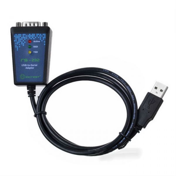 Conversor IOCREST RS-232 Serial USB 2.0 LED - Preto (100cm)