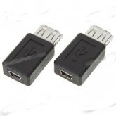 Adaptador Conversor USB Fêmea para Mini USB 5 Pinos OY9NQHHR - (2PCS)