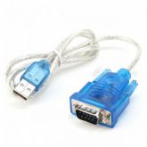 Cabo USB para VGA 9 Pinos - Azul