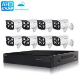 Kit CCTV Sistema de Segurança Gravador de Vídeo DVR 8 Canais com 8 Câmeras LS-AHD-8CH