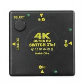 Switcher 3 em 1 4K HDMI 1.4 com Interruptor e luz Indicadora CGOE8QP2