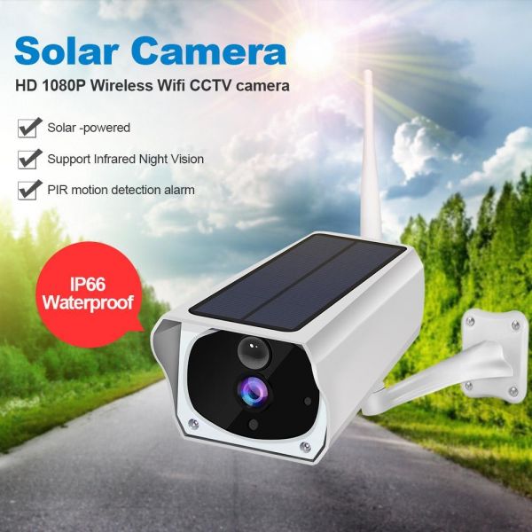 Câmera IP de Segurança com Painel Solar 1080P Wi-fi CCTV LS-G3