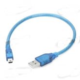 Cabo USB AM Mini USB 5 Pinos de Conexão Anti-Interferência MMJ77N0P - Azul (30cm)