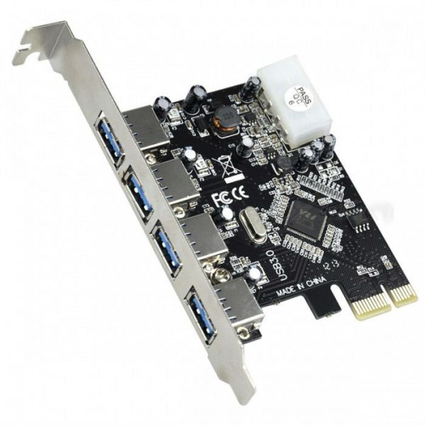 Placa de Expansão 4 Portas USB PCI-E