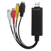 Adaptador de Captura de Vídeo USB EasyCap com Áudio 77LPC3H1 - Preto