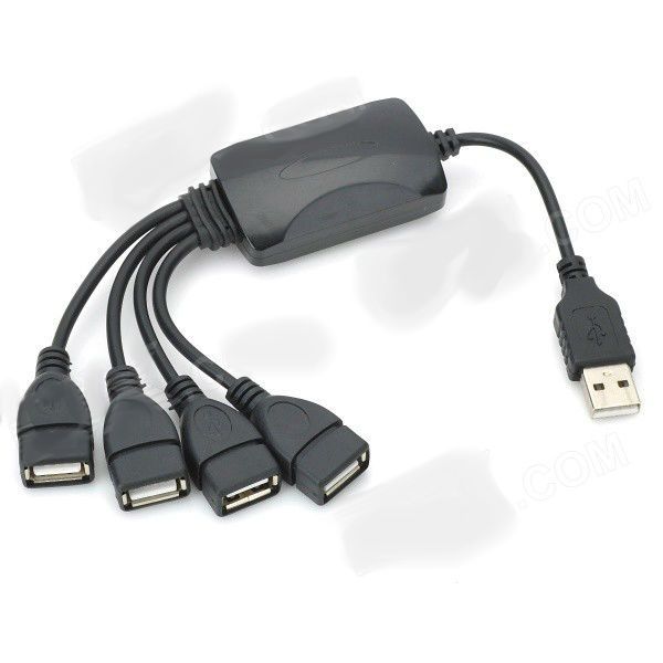 Adaptador Hub de Alta Velocidade 4 Portas uSB com Cabo Divisor