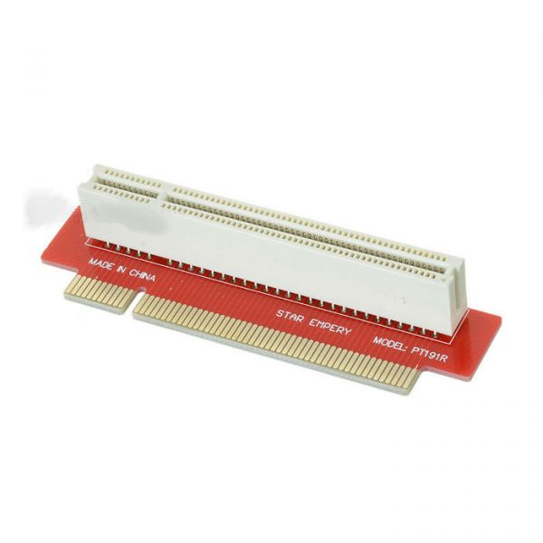 Adaptador PCI-E de 90° diâmetro duplo - Vermelho
