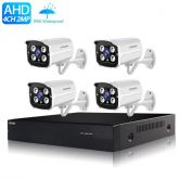 Kit Gravador de Vídeo DVR CCTV Sistema de Vigilância com Câmeras LS-AHD-4CH