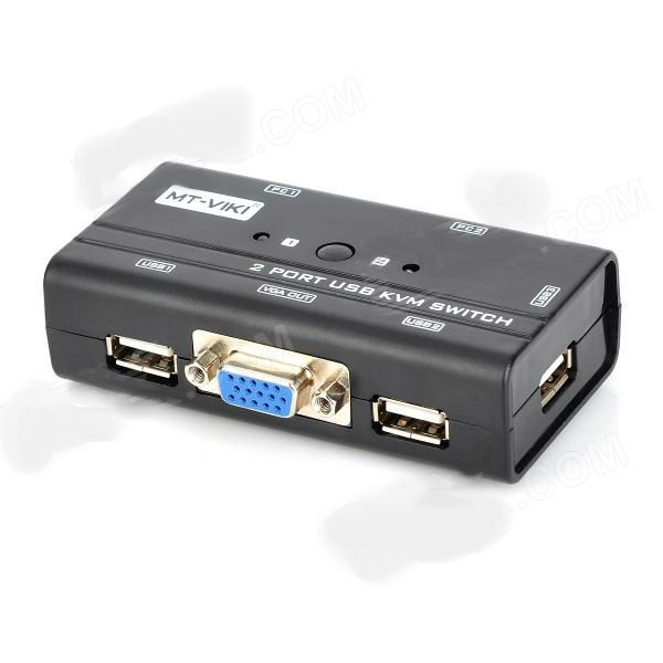 Comutador Teclado Video e Mouse Manual 2 Portas USB D9D37KSU